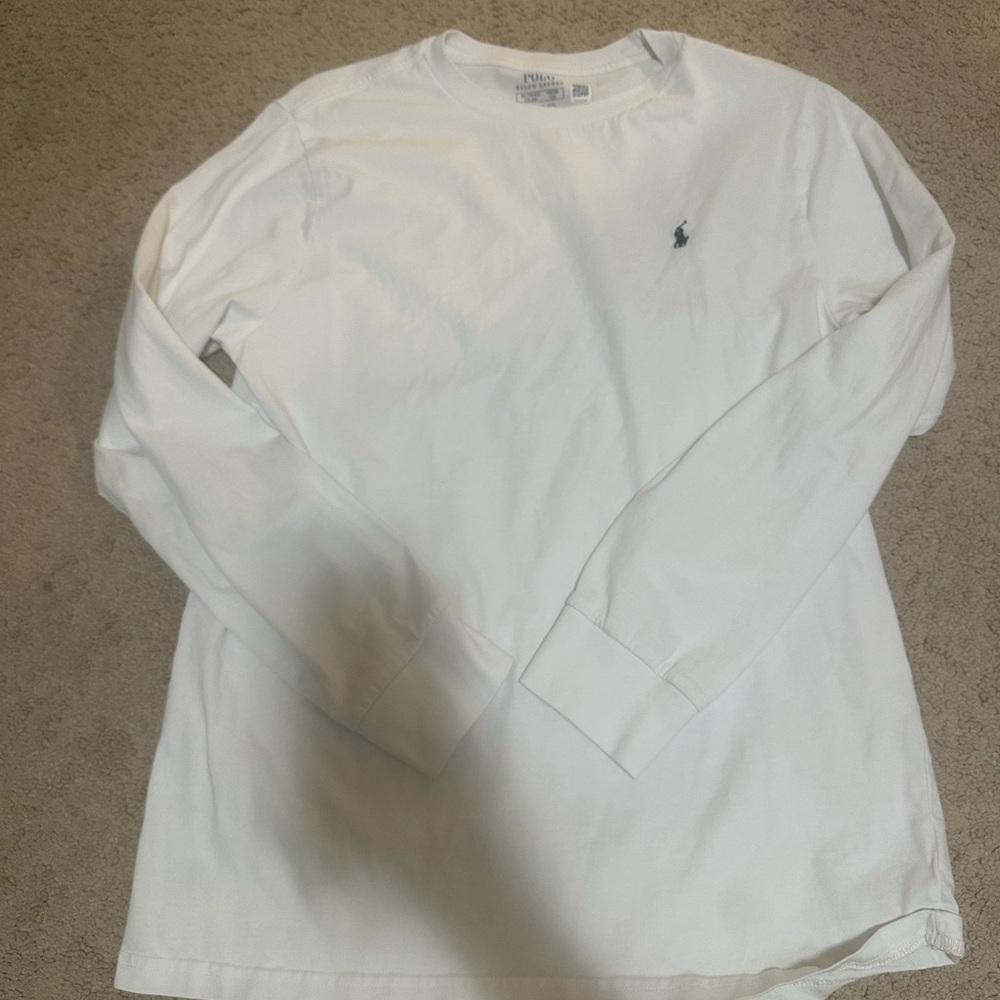 Polo by Ralph Lauren Men's Classic White Long Sleeve Tee big kid boy XL